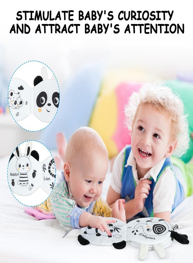 HOTUT Soft Toys Baby Cloth Books, Baby Soft Books, Baby Bath Cloth Book, First Year 3D Animals Tails Crinkle Sensory Touch and Feel Book for Early Development Learning Books - Image 3